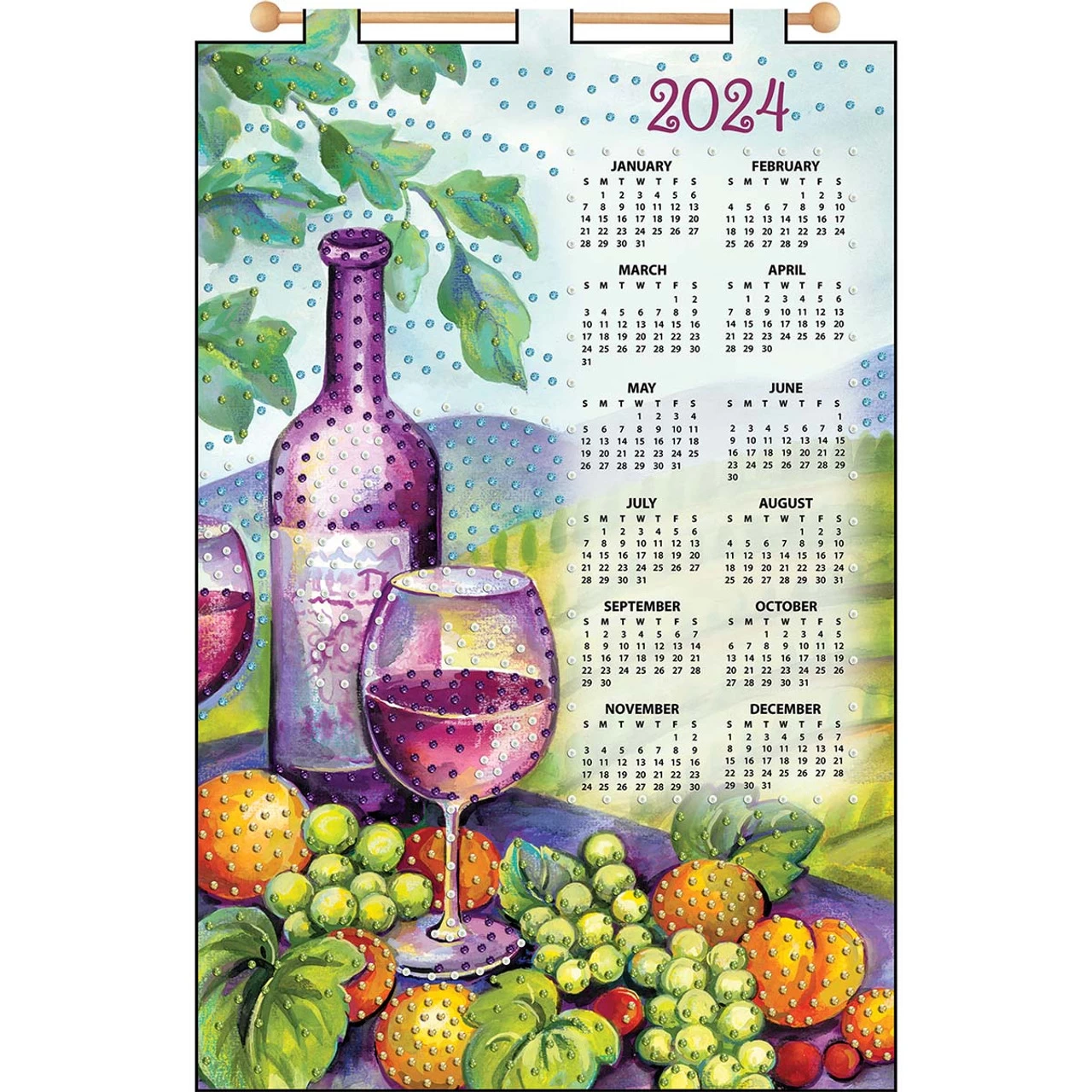 Design Works Wine Country Calendar Felt & Sequin Kit 1 Design Works Wine Country Calendar Felt & Sequin Kit