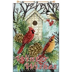 Design Works Welcome Cardinals-January Banner Felt & Sequin Kit