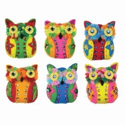 Design Works Colorful Owls Felt & Sequin Kit