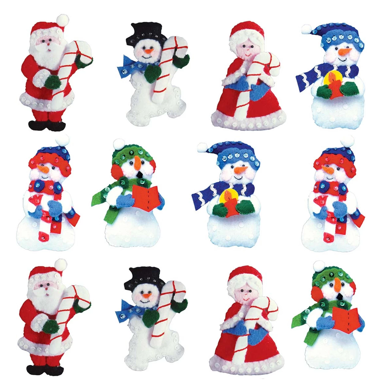 Design Works Candy Cane Christmas Felt & Sequin Kit 1 Design Works Candy Cane Christmas Felt & Sequin Kit