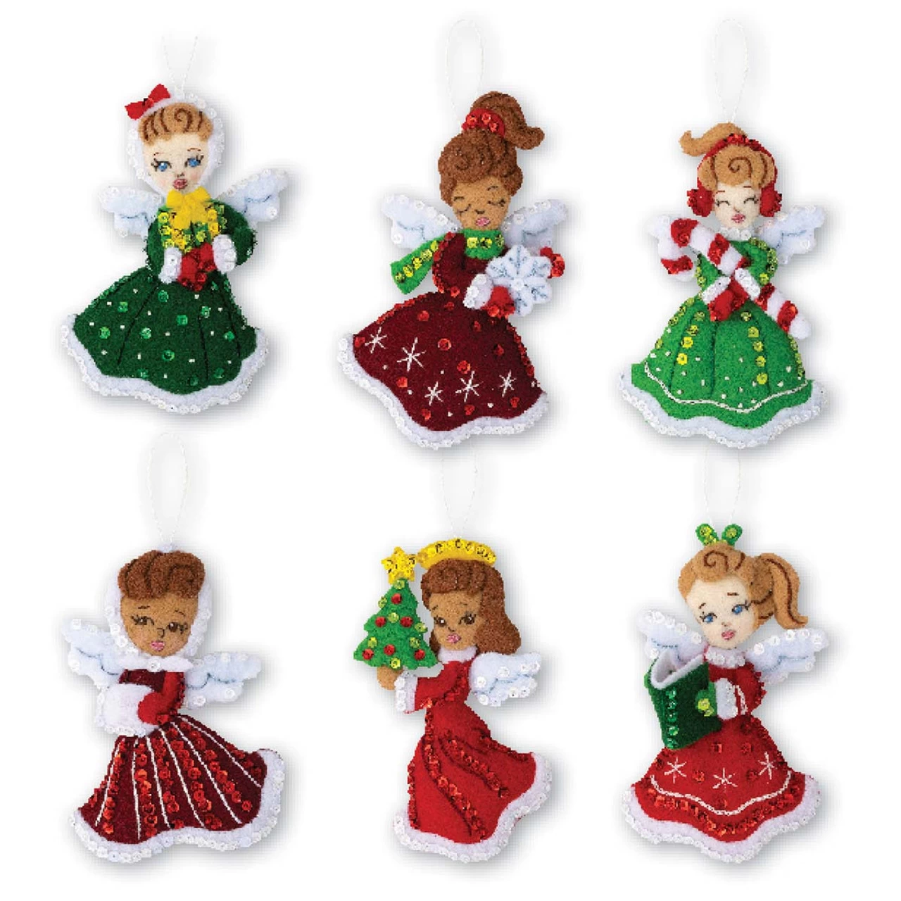 Bucilla Christmas Angels Felt & Sequin Kit 1 Bucilla Christmas Angels Felt & Sequin Kit