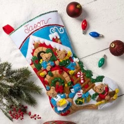 Bucilla A Beary Merry Christmas Stocking Kit -Premier Crafts Outlet Sales Store 500359 3 84966.1695648547
