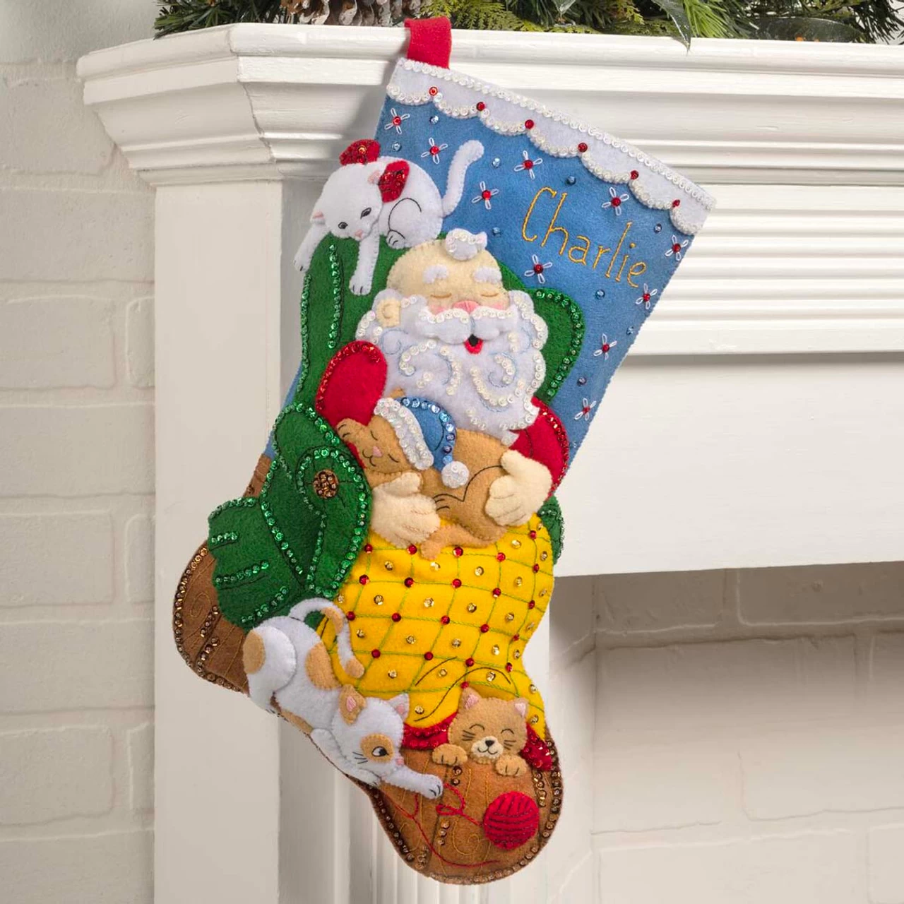 Bucilla The Purrfect Nap Stocking Kit 2 Bucilla The Purrfect Nap Stocking Kit - Image 2
