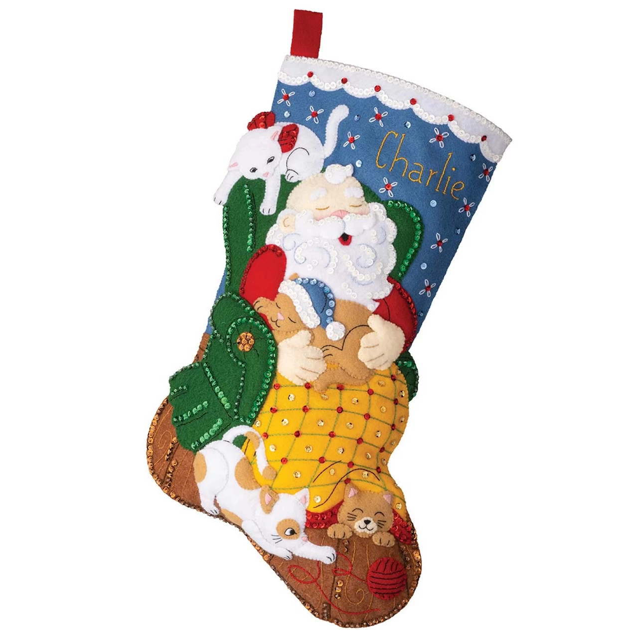 Bucilla The Purrfect Nap Stocking Kit 1 Bucilla The Purrfect Nap Stocking Kit