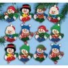 Design Works Candy Cane Snowman Felt & Sequin Kit