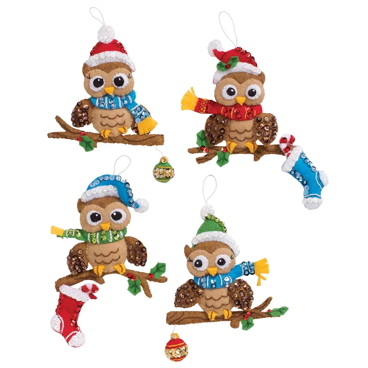 Bucilla Christmas Owl Ornament Kit 1 Bucilla Christmas Owl Ornament Kit