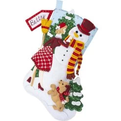 Bucilla Date With A Snowman Stocking Kit