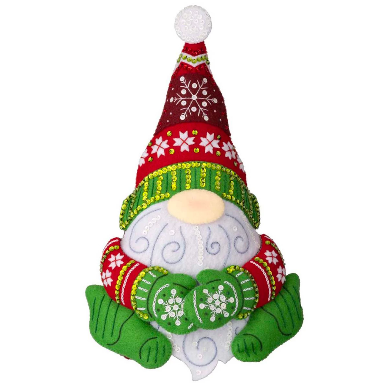 Bucilla Nordic Gnome Door Stopper Felt & Sequin Kit 2 Bucilla Nordic Gnome Door Stopper Felt & Sequin Kit - Image 2