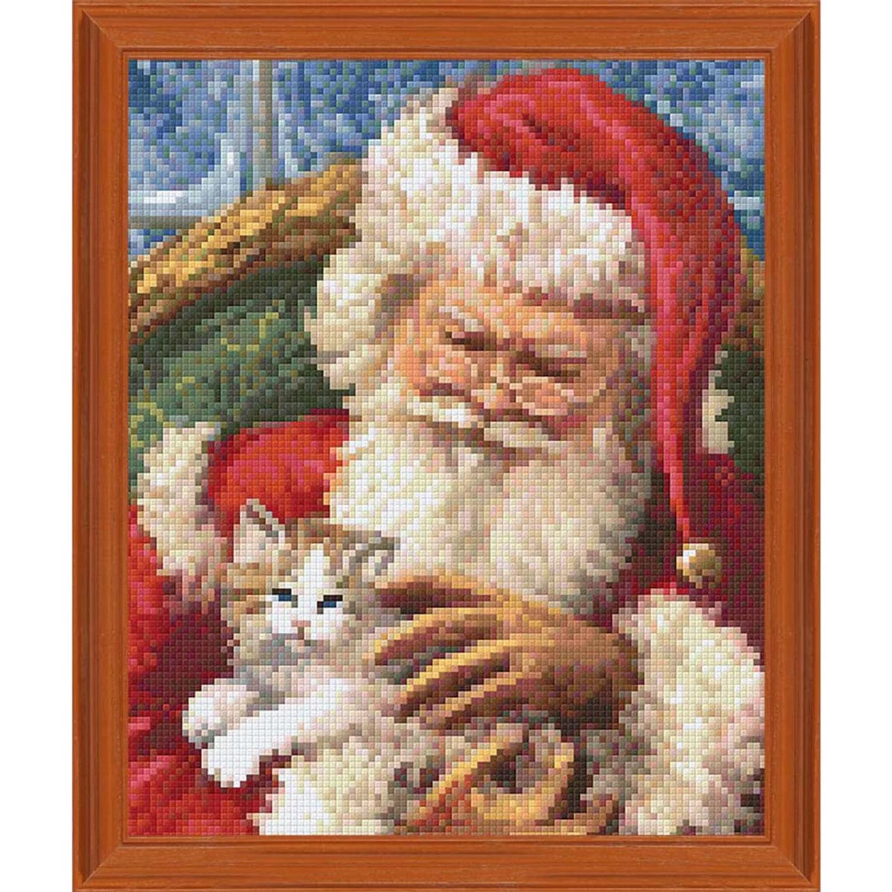 PixelHobby Santa & Kitten Mosaic Art Kit 1 PixelHobby Santa & Kitten Mosaic Art Kit