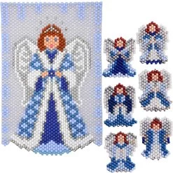 Herrschners Snowy Angel, Set Of 2 Pony Bead Kit