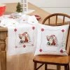 Herrschners Gnome Santa On Sled Set Stamped Cross-Stitch