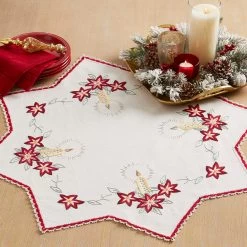 Nob Hill Candlelight Star Table Topper Stamped Embroidery