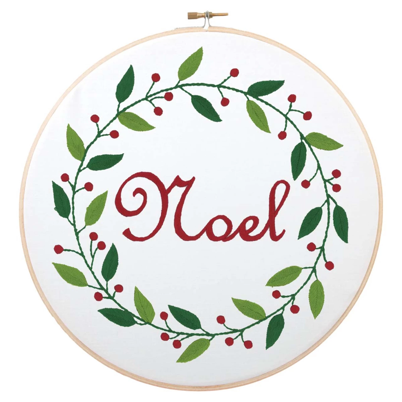 Herrschners Winter Wreaths Hoops Stamped Embroidery Kit 2 Herrschners Winter Wreaths Hoops Stamped Embroidery Kit - Image 2