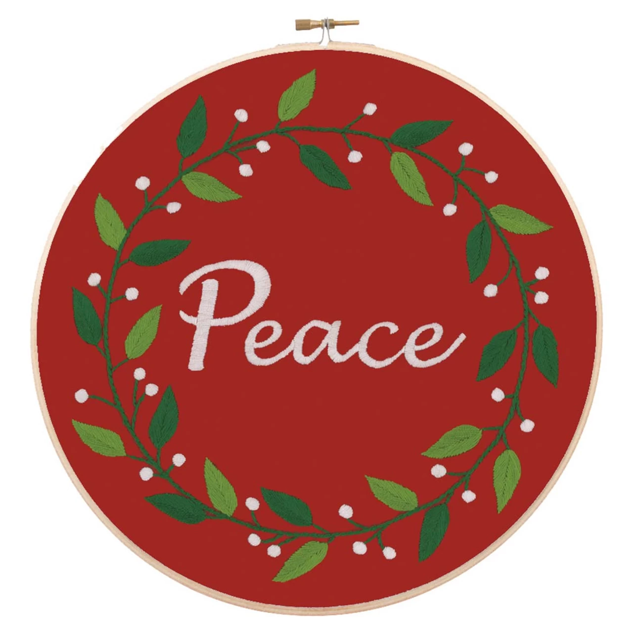 Herrschners Winter Wreaths Hoops Stamped Embroidery Kit 3 Herrschners Winter Wreaths Hoops Stamped Embroidery Kit - Image 3