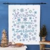 Herrschners Let It Snow Lap Quilt Top Stamped Cross-Stitch Kit