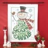 Herrschners Tis The Season To Sparkle Lap Quilt Top, Finishing Kit, & Hanger Set Stamped Cross-Stitch