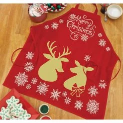Herrschners Holiday Deer Apron Stamped Cross-Stitch