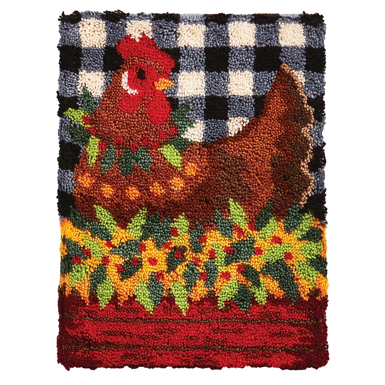 Herrschners Christmas Hen Latch Hook Kit 1 Herrschners Christmas Hen Latch Hook Kit