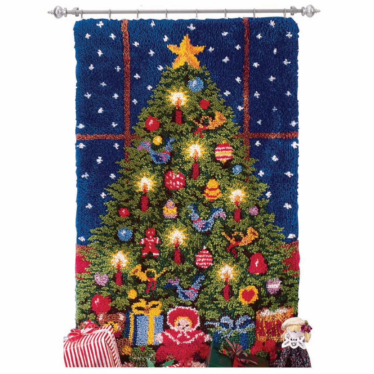 Herrschners Christmas Tree With Presents Latch Hook Kit 1 Herrschners Christmas Tree With Presents Latch Hook Kit