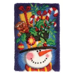 Herrschners Snowman Celebration Latch Hook Kit