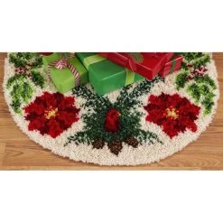 Herrschners Cardinal Woods Tree Skirt Latch Hook Kit