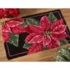 Herrschners Poinsettia Designer Rug #4 Latch Hook Kit