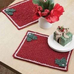 Herrschners Festive Foliage Place Mats Crochet Kit